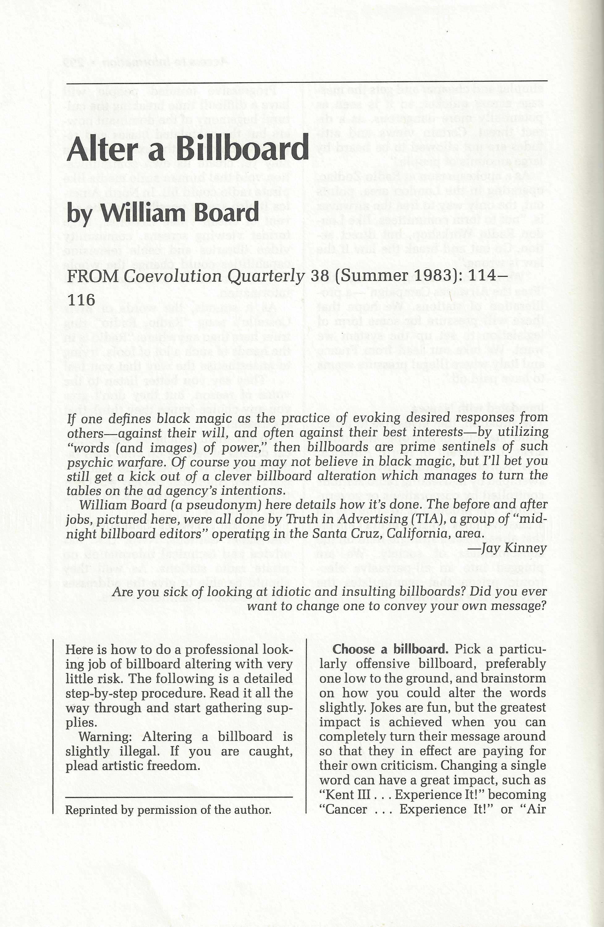 APA Alter a Billboard First Page
